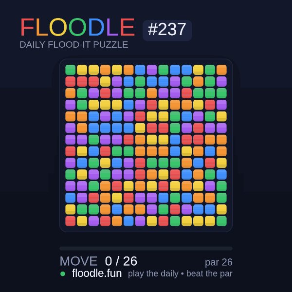 Floodle #237 solve animation
