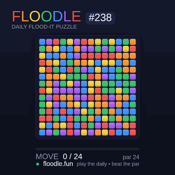 Floodle #238 solve animation