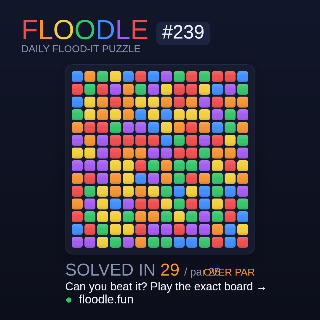 Floodle #239 starting board