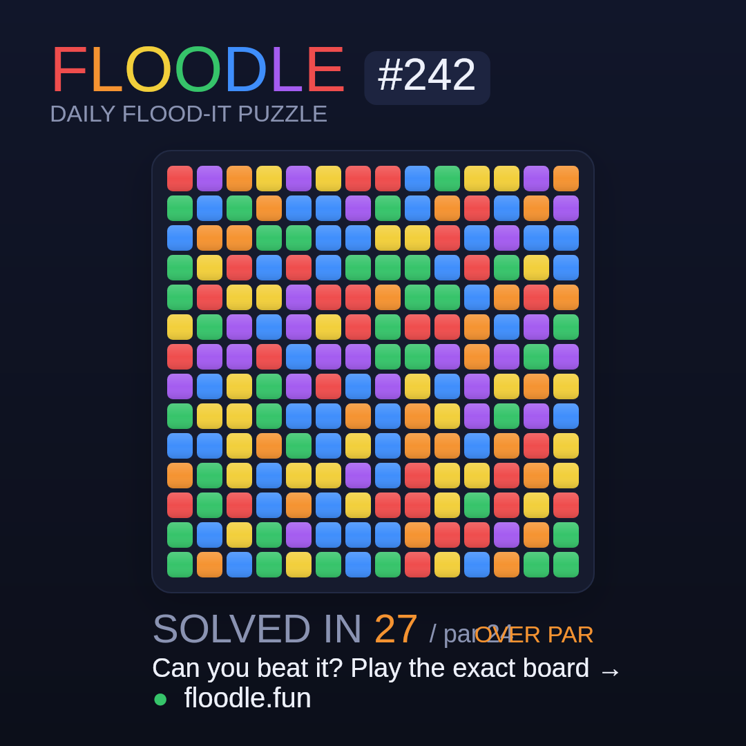 Floodle #242 starting board