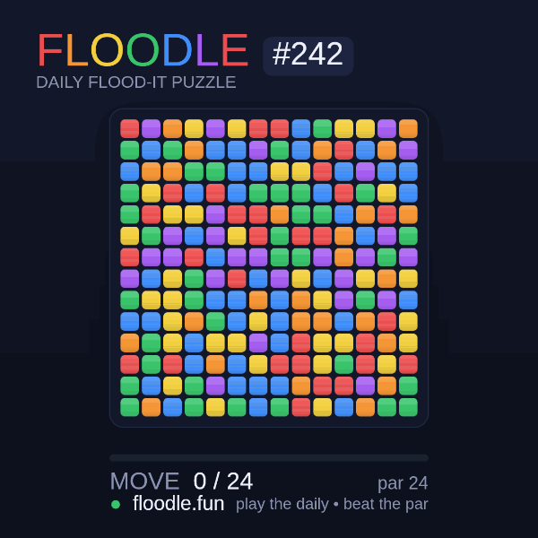 Floodle #242 solve animation