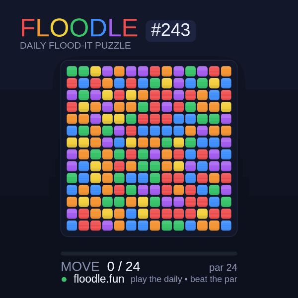 Floodle #243 solve animation