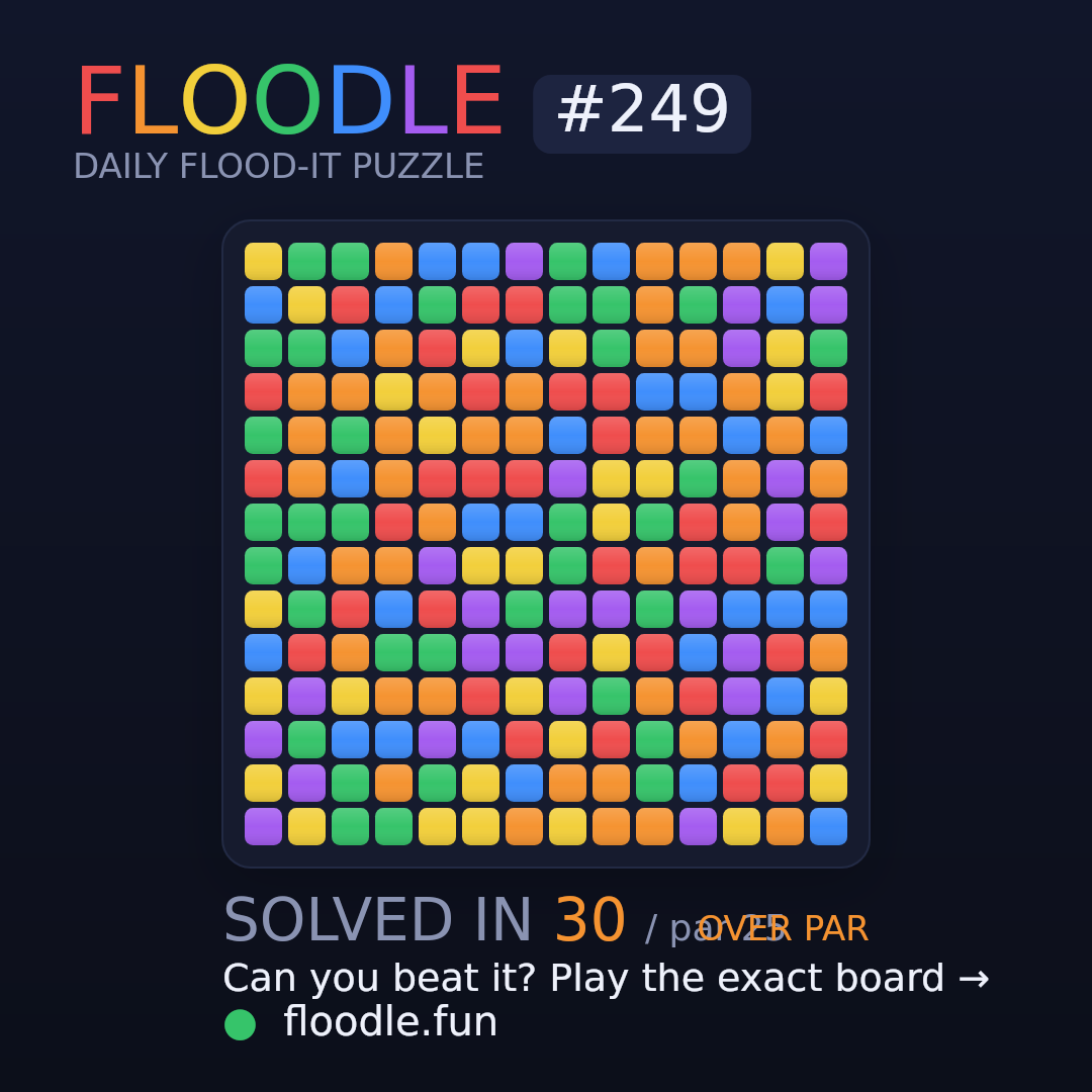 Floodle #249 starting board
