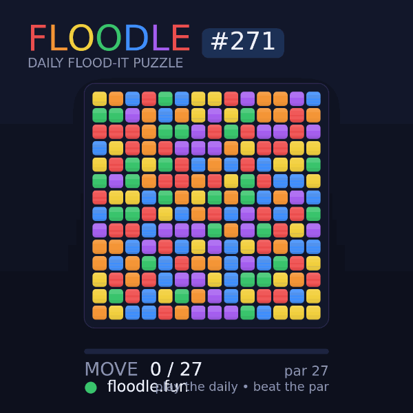 Floodle #271 solve animation