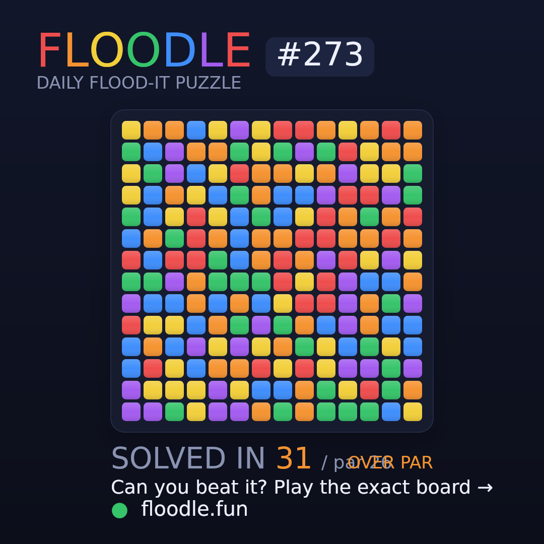 Floodle #273 starting board