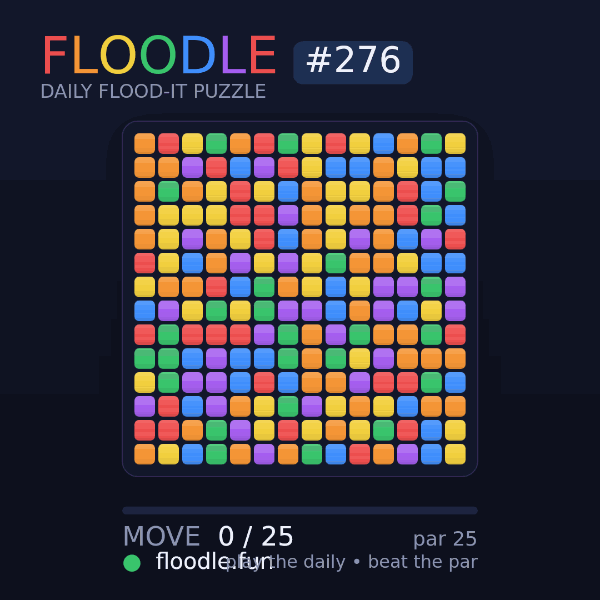 Floodle #276 solve animation