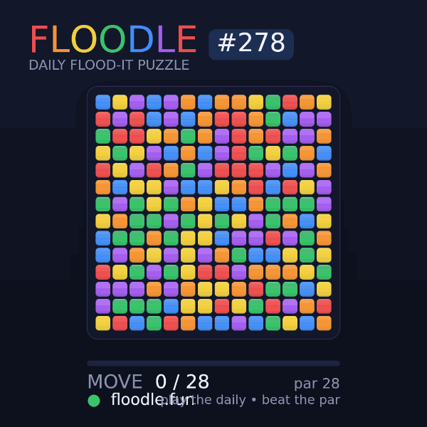 Floodle #278 solve animation
